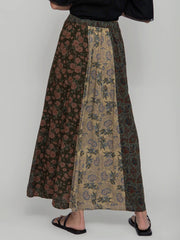 Valentina Maxi Skirt - Sage Cream Floral