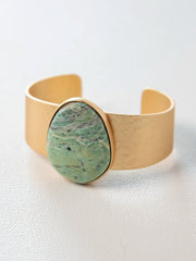 Turquoise Cuff - Gold