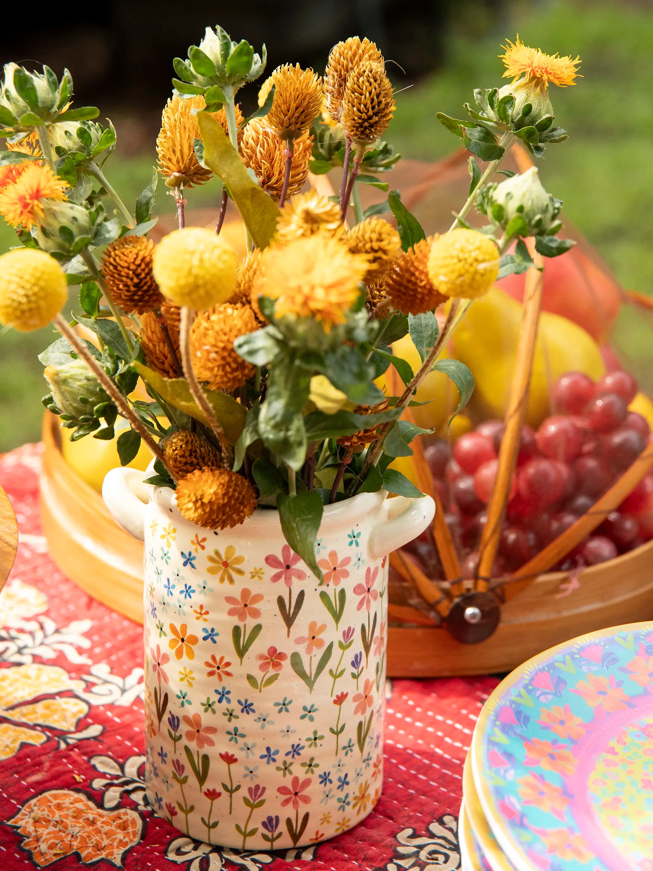 Utensil Crock - Daisies