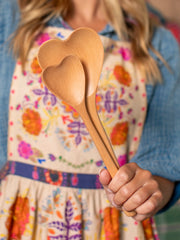 Wooden Spoons, Set of 2 - Heart