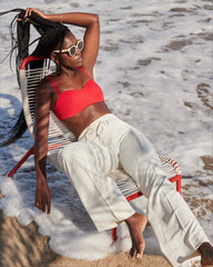 SPANXshape™ Swim Convertible Pique Bandeau Bikini Top | Spanx Red