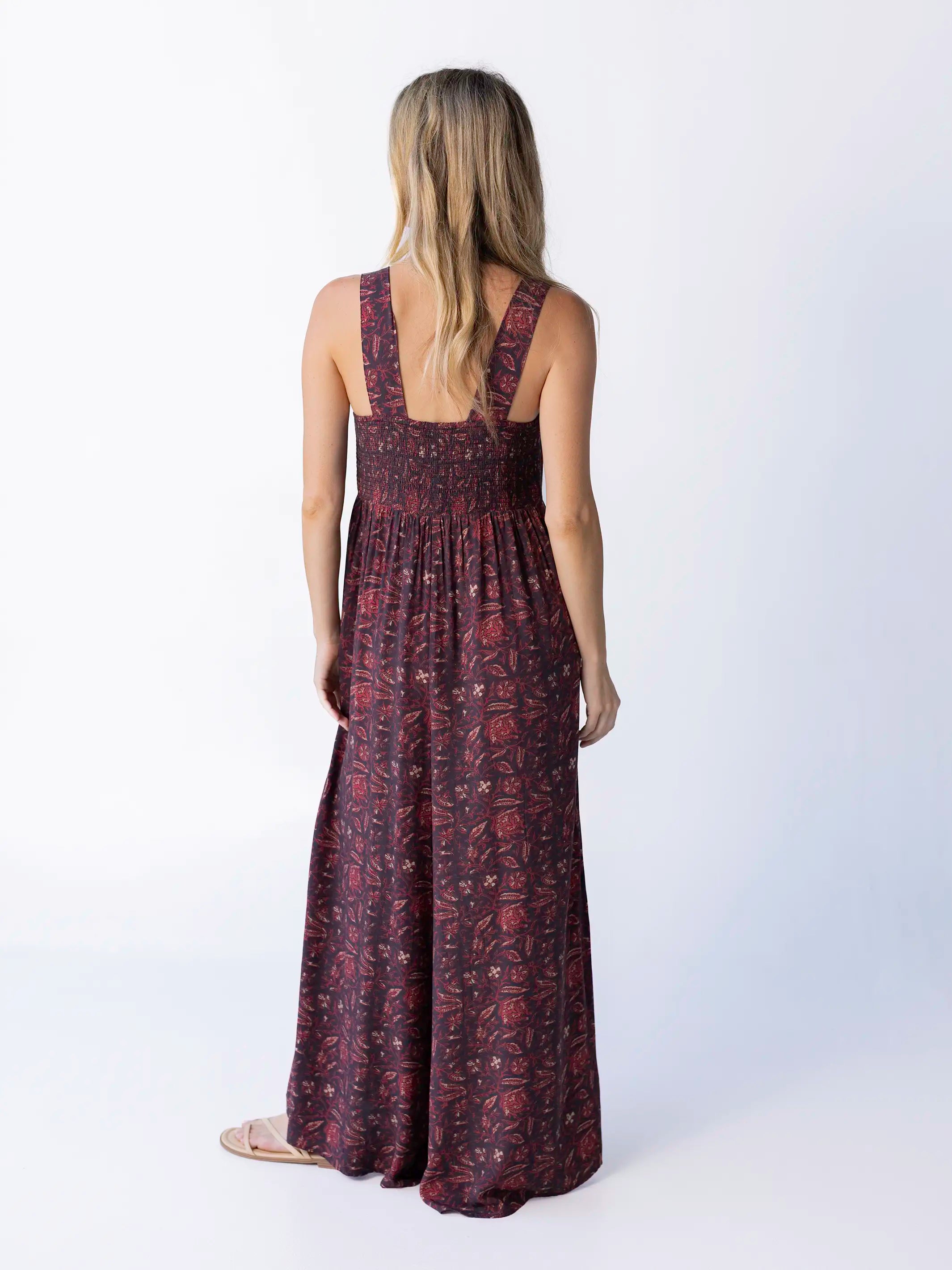 Tricia Jumpsuit - Brown Rust Floral
