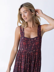 Tricia Jumpsuit - Brown Rust Floral