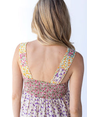 Tricia Embroidered Cotton Mini Dress - Meadow Patches