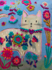 Tufted Boho Pillow - Cat