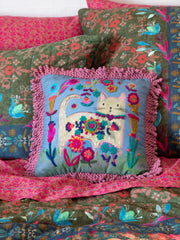 Tufted Boho Pillow - Cat