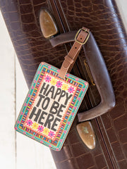 Travel Happy Luggage Tag - Happy