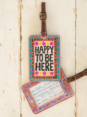 Travel Happy Luggage Tag - Happy