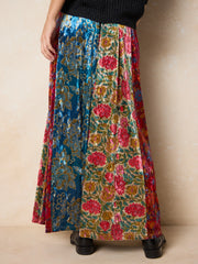 Valentina Velvet Maxi Skirt - Magic Meadow Multi